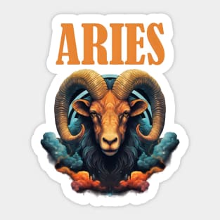 Aries Zodiac Sign Sticker